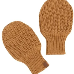 Enfant Baby's Only Moufles bébé en teddy coton bio Soul caramel (0-6 mois)