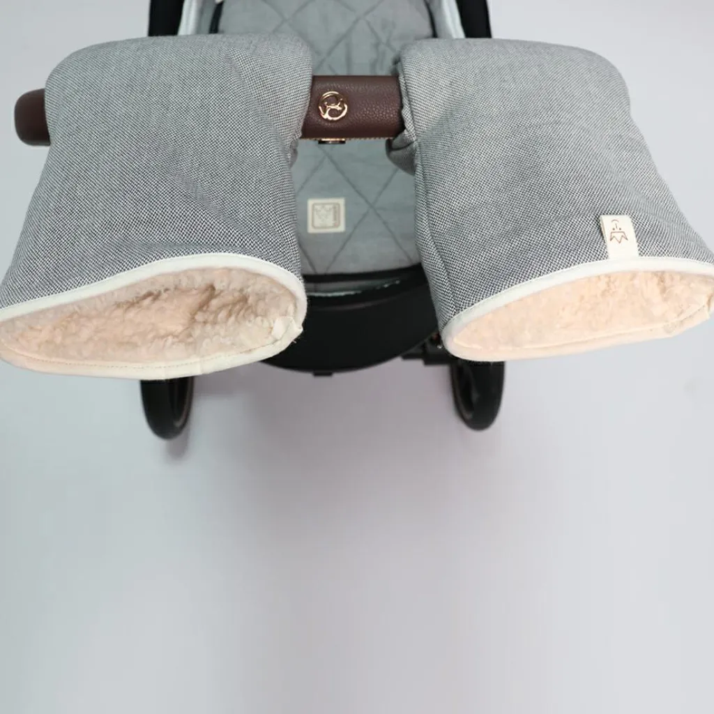 Kaiser Moufles pour poussette en coton bio gris