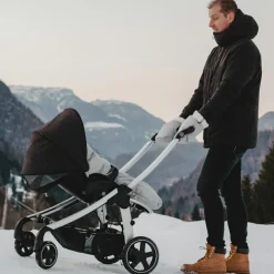 Best Moufles pour poussette gris chiné Moufle Pour Poussette