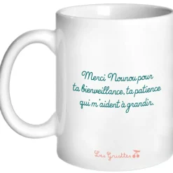 Online Mug Nounou Eventail corail (personnalisable) Cadeaux Maîtresse / Nounou