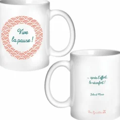 Online Mug Nounou Eventail corail (personnalisable) Cadeaux Maîtresse / Nounou