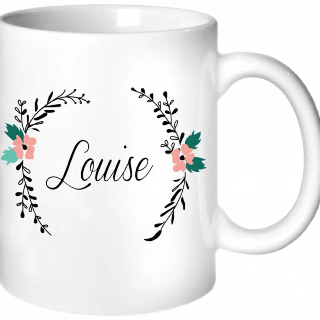 Les Griottes Mug personnalisable Fleurs
