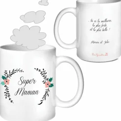 Les Griottes Mug personnalisable Fleurs
