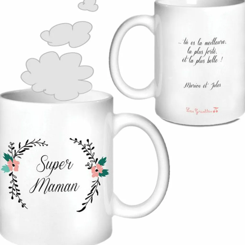 Les Griottes Mug personnalisable Fleurs