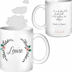 Les Griottes Mug personnalisable Fleurs