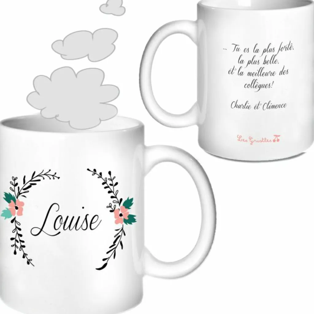 Les Griottes Mug personnalisable Fleurs