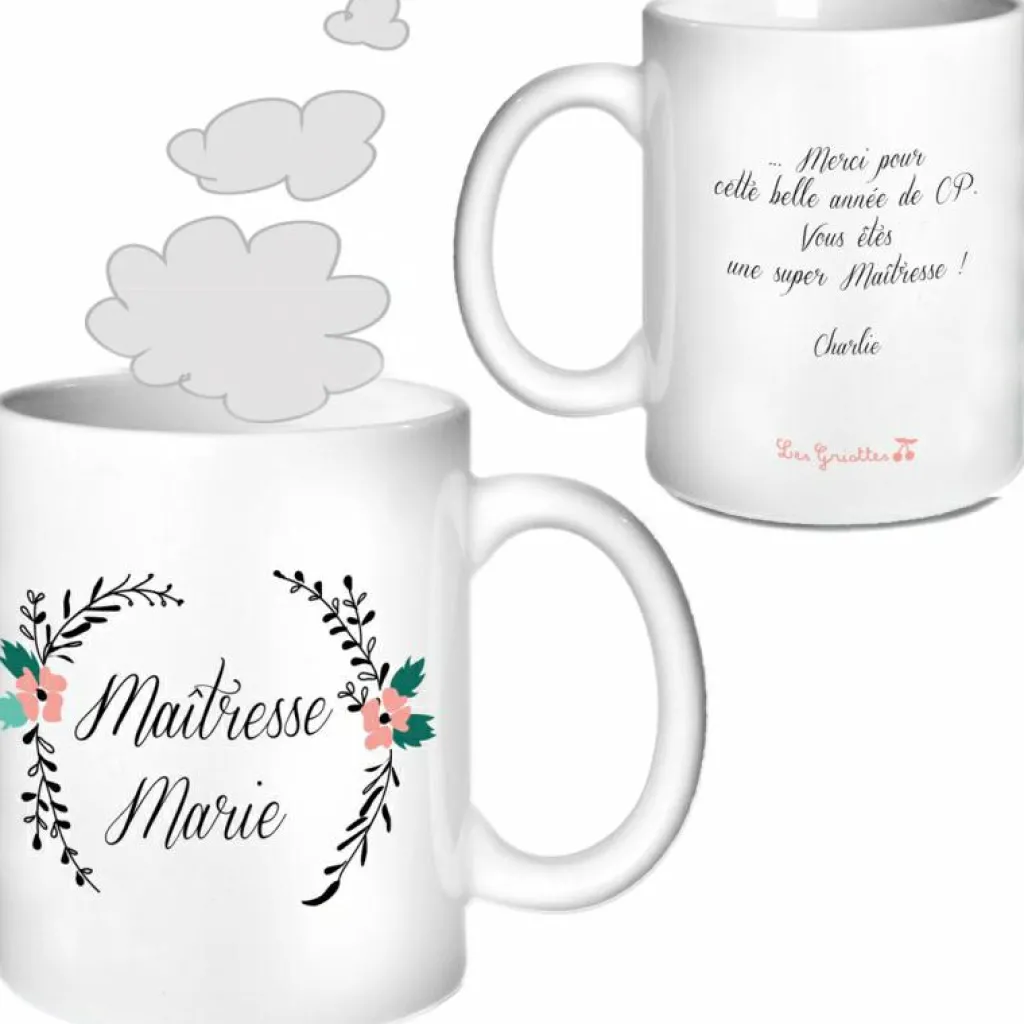 Les Griottes Mug personnalisable Fleurs