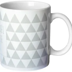 Les Griottes Mug triangles gris (personnalisable)