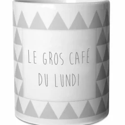 Les Griottes Mug triangles gris (personnalisable)