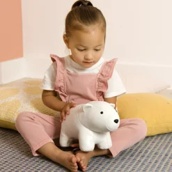 Nathan l'Ours Blanc Les Animaux Musicaux Peluche Musicale