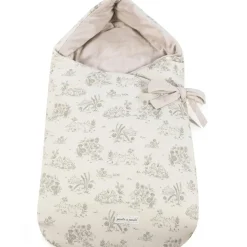 Pasito a pasito Nid d'ange avec capuche Toile de Jouy Cream