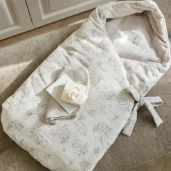 Pasito a pasito Nid d'ange avec capuche Toile de Jouy Cream