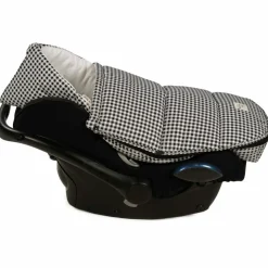 Clearance Nid d'ange et chancelière siège auto Groupe 0 Hiver I Love Vichy Noir Nid D'Ange Poussette