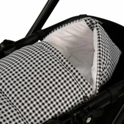 Clearance Nid d'ange et chancelière siège auto Groupe 0 Hiver I Love Vichy Noir Nid D'Ange Poussette