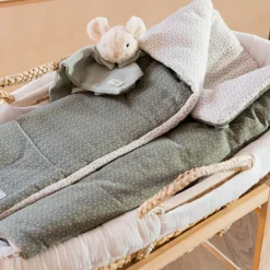 Nid d'ange et couverture à pois Poppy Mousse Nid D'Ange Poussette