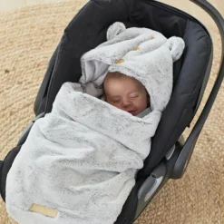 Noukie's Nid d'ange passe sangle Sherpa Mix & Match gris clair