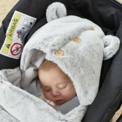 Noukie's Nid d'ange passe sangle Sherpa Mix & Match gris clair