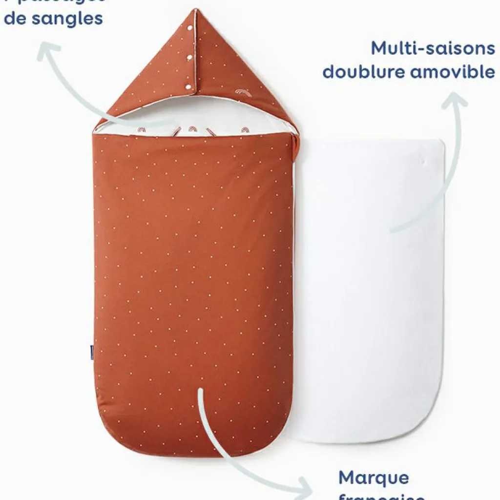 New Nid d'ange réversible terracotta (0-6 mois) Nid D'Ange Poussette