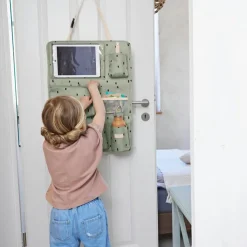 Sale Organiseur de voiture Happy Prints olive clair Rangement De Voiture