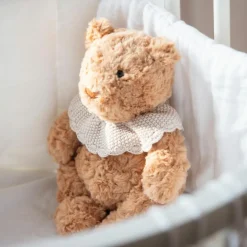 Pasito a pasito Ours en peluche tricot beige (29 cm)