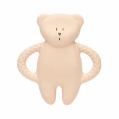 Moonie Ourson de dentition en caoutchouc naturel rose