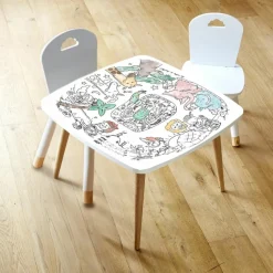 Outlet Pack 1 Coloritable + 2 Chaises Savane Dessin Et Peinture