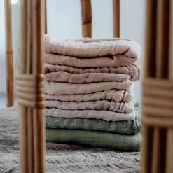 Natruba Pack 2 langes en coton bio rose poudré