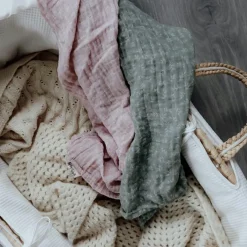 Natruba Pack 2 langes en coton bio rose poudré