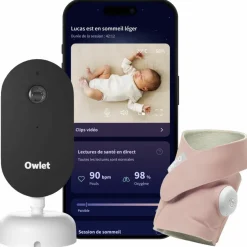 Sale Pack chaussette connectée Dream Sock Dusty Rose + Dream Sight Cam (0-18 mois) Babyphone