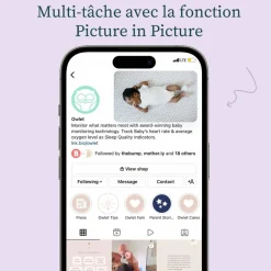 New Pack Chaussette connectée Dream Sock + Cam2 bleu sommeil (0-18 mois) Babyphone