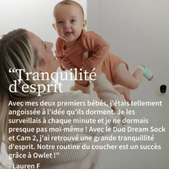 New Pack Chaussette connectée Dream Sock + Cam2 bleu sommeil (0-18 mois) Babyphone