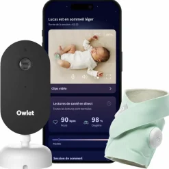 Sale Pack chaussette connectée Dream Sock Menthe + Dream Sight Cam (0-18 mois) Babyphone