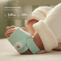 Sale Pack chaussette connectée Dream Sock Menthe + Dream Sight Cam (0-18 mois) Babyphone