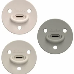 Pack de 3 sucettes Choochoo Betsy Nude-Sand-Kaki (6 mois et +) Sucette Bébé (6-12 Mois)