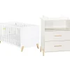 Baby Price Pack duo Joy naturel lit bébé évolutif et commode à langer