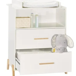 Baby Price Pack duo Joy naturel lit bébé évolutif et commode à langer