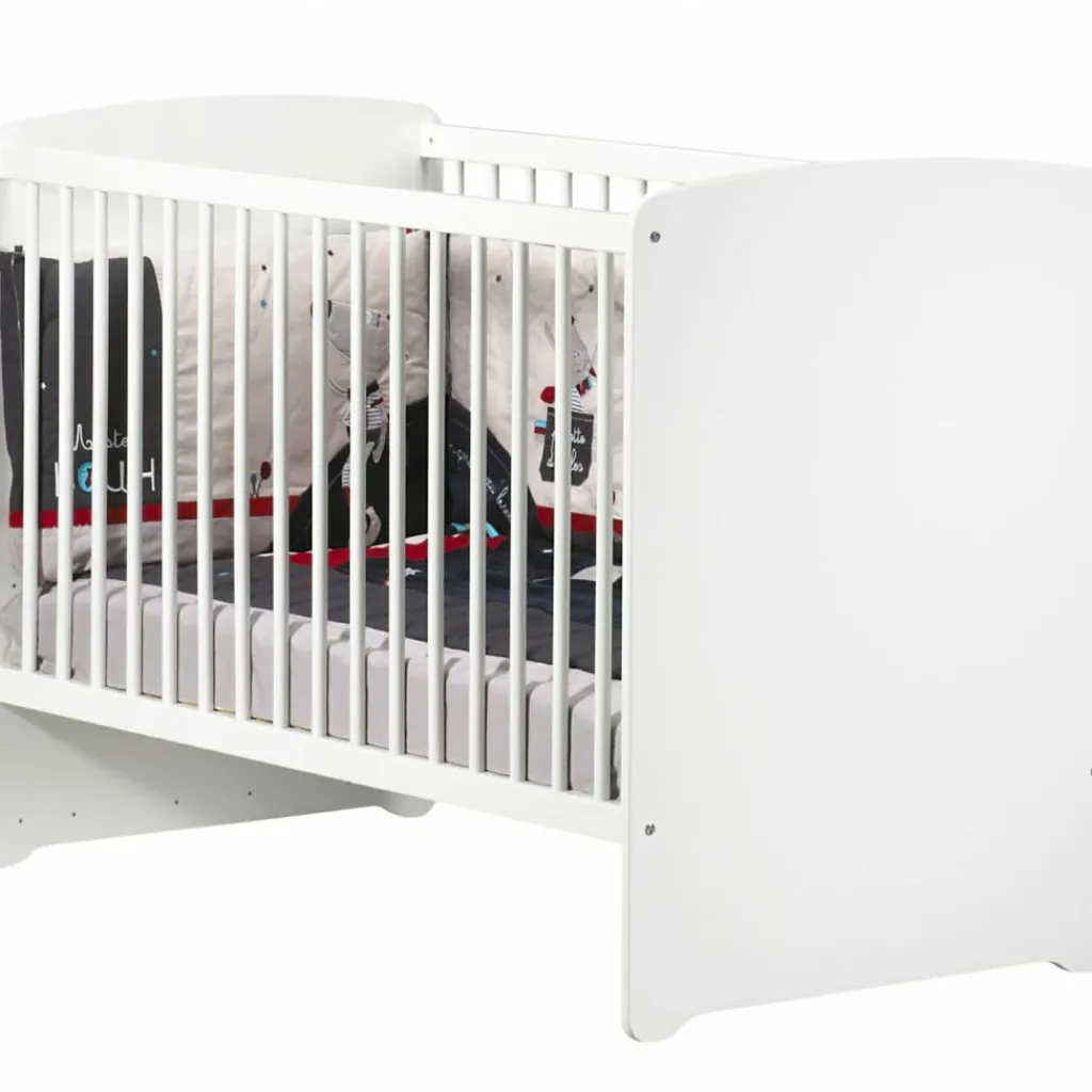 Best Pack duo lit bébé têtes panneaux et tiroir New Basic blanc (60 x 120 cm) Chambre Complète Bébé