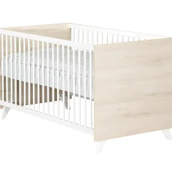 Baby Price Pack duo Scandi naturel lit bébé évolutif et commode à langer