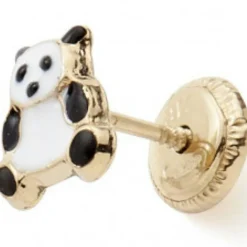 Enfant Baby bijoux Paire de fermoirs vissés pour boucle d'oreilles (or jaune 375°)