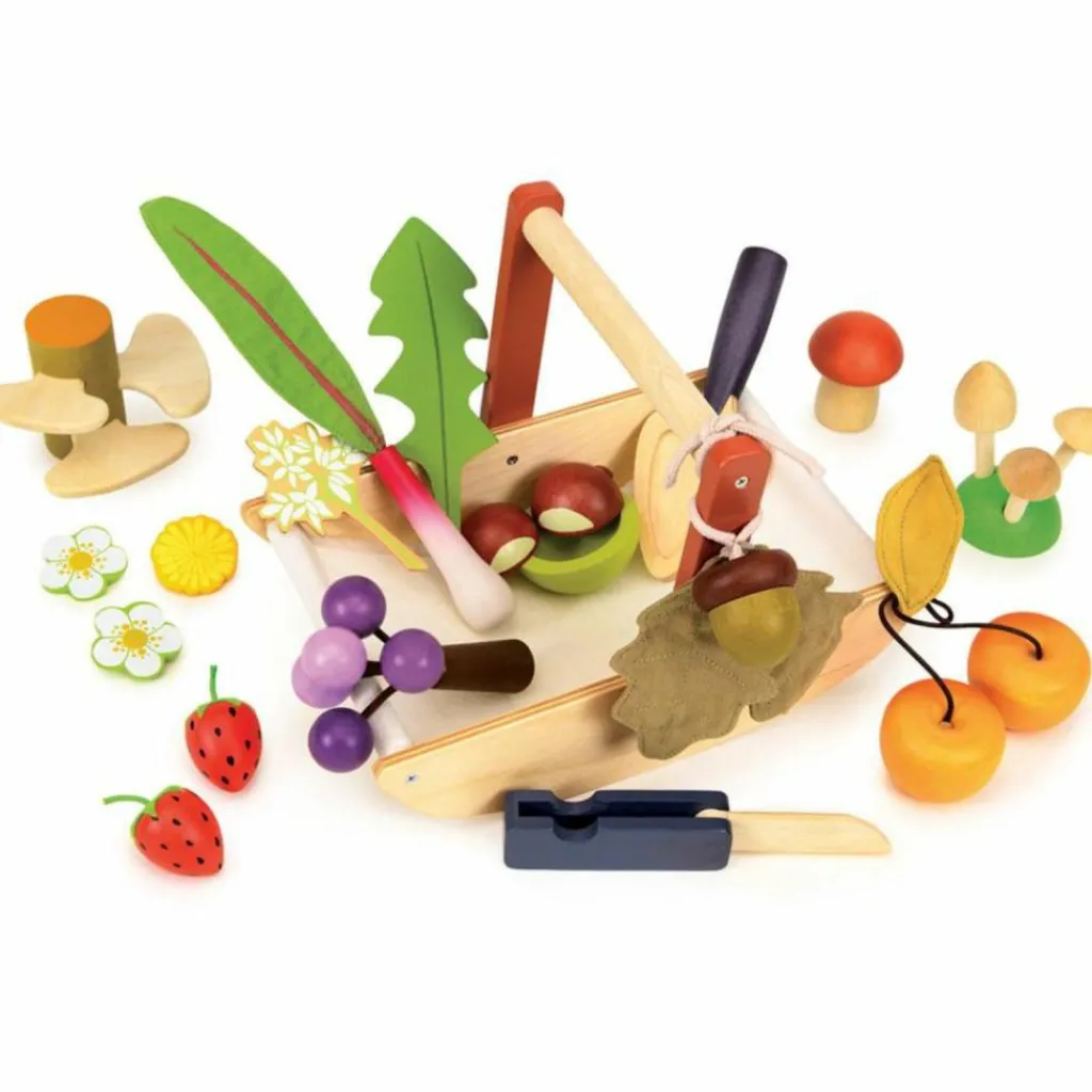 Tender Leaf Panier cueillette sauvage en bois