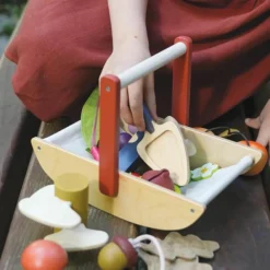 Tender Leaf Panier cueillette sauvage en bois