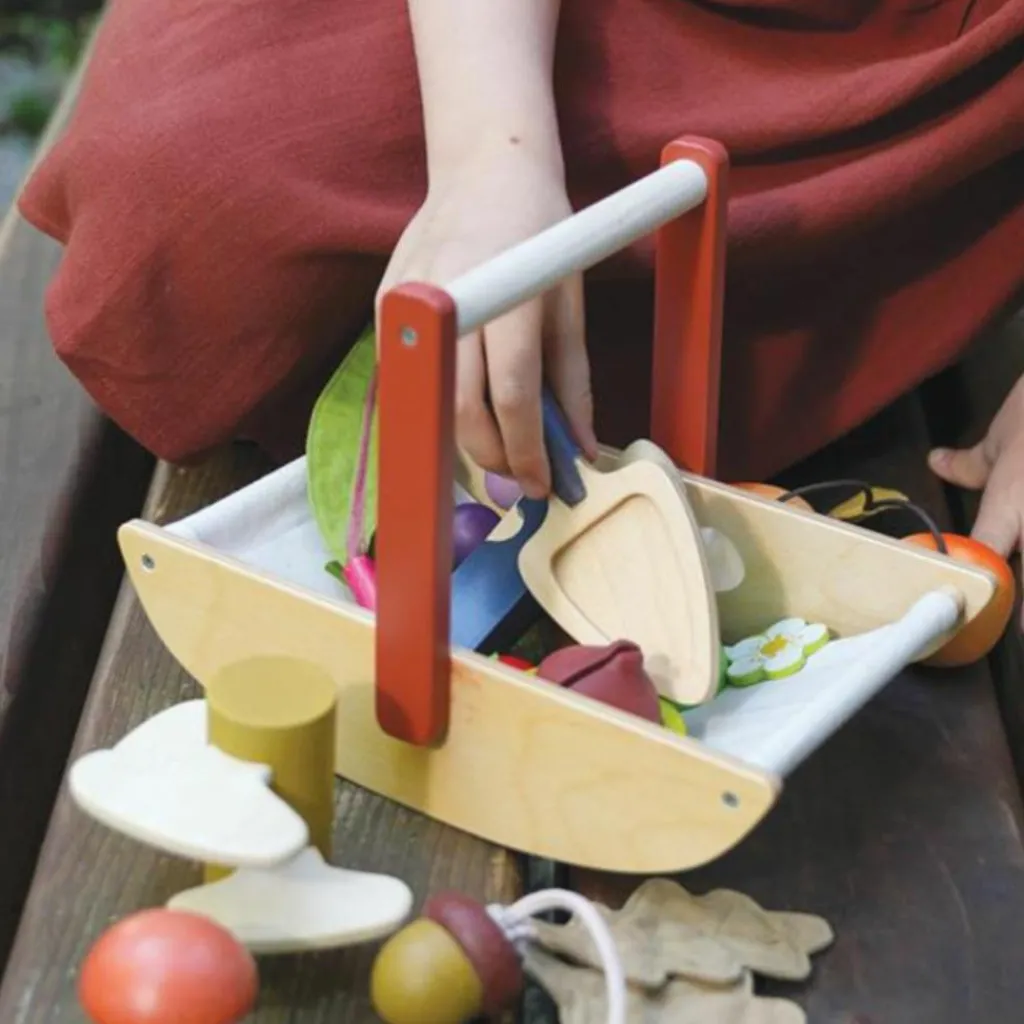 Tender Leaf Panier cueillette sauvage en bois