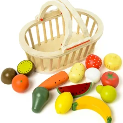 Oxybul Panier de 13 fruits et légumes en bois