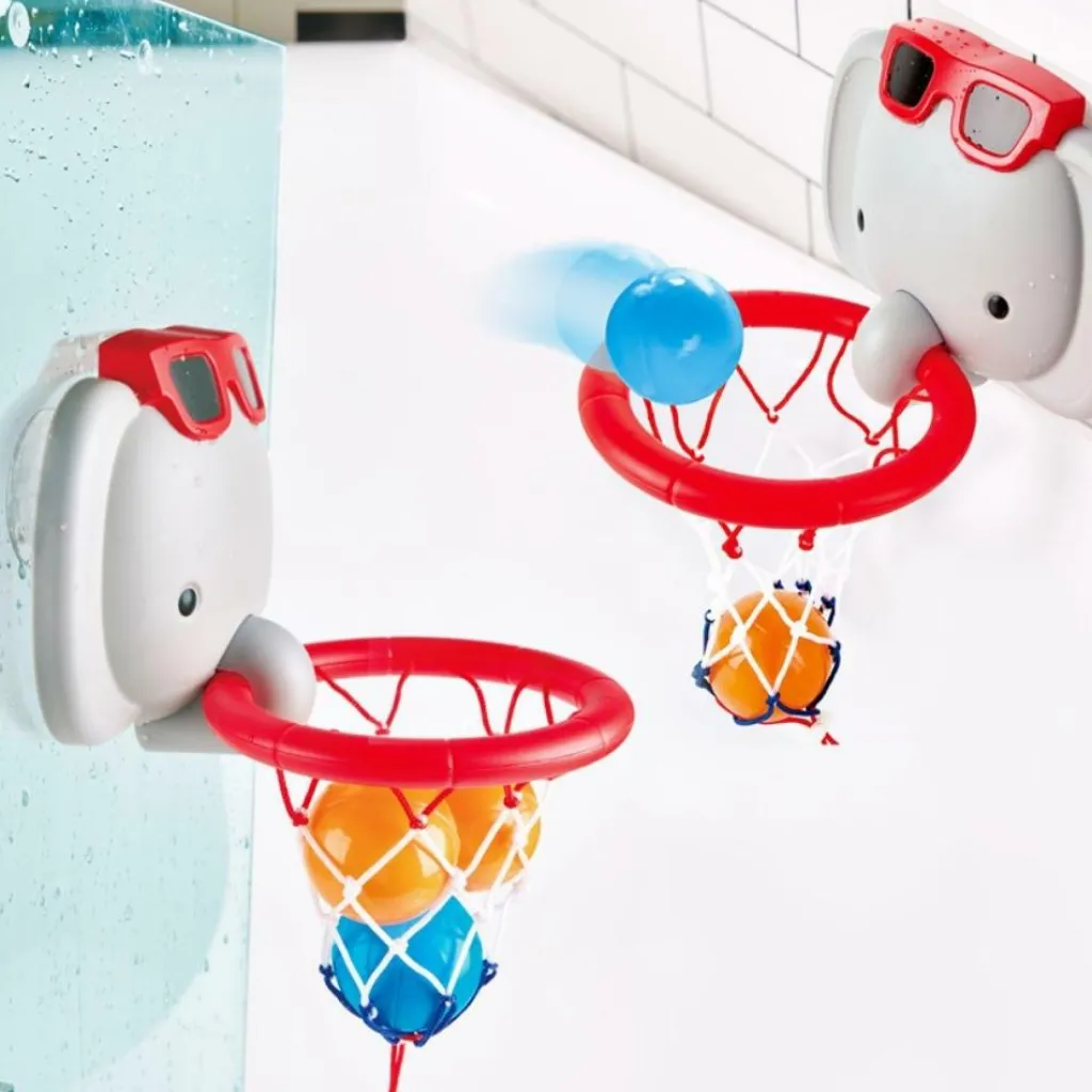 Hape Panier de basketball éléphant pour le bain