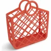 Panier de plage en silicone Rouge Corail Jouet De Plage / Piscine