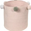 Lorena Canals Panier de rangement Bubbly en coton rose (30 x 30 cm)