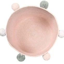 Lorena Canals Panier de rangement Bubbly en coton rose (30 x 30 cm)