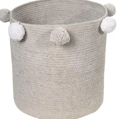 Best Panier de rangement Bubbly en coton gris (30 x 30 cm) Panier De Rangement