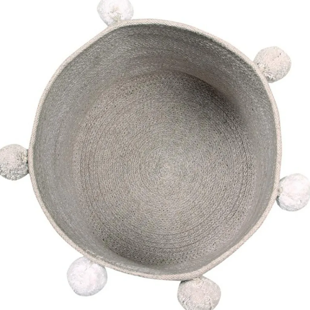 Best Panier de rangement Bubbly en coton gris (30 x 30 cm) Panier De Rangement