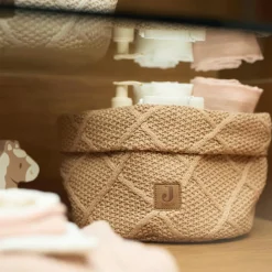 Online Panier de rangement Check Knit Biscuit (14 x 18 cm) Panier De Toilette